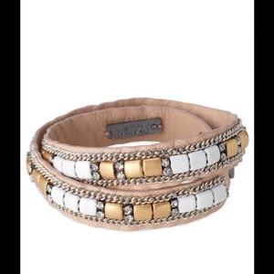 stella and dot cady wrap bracelet gold